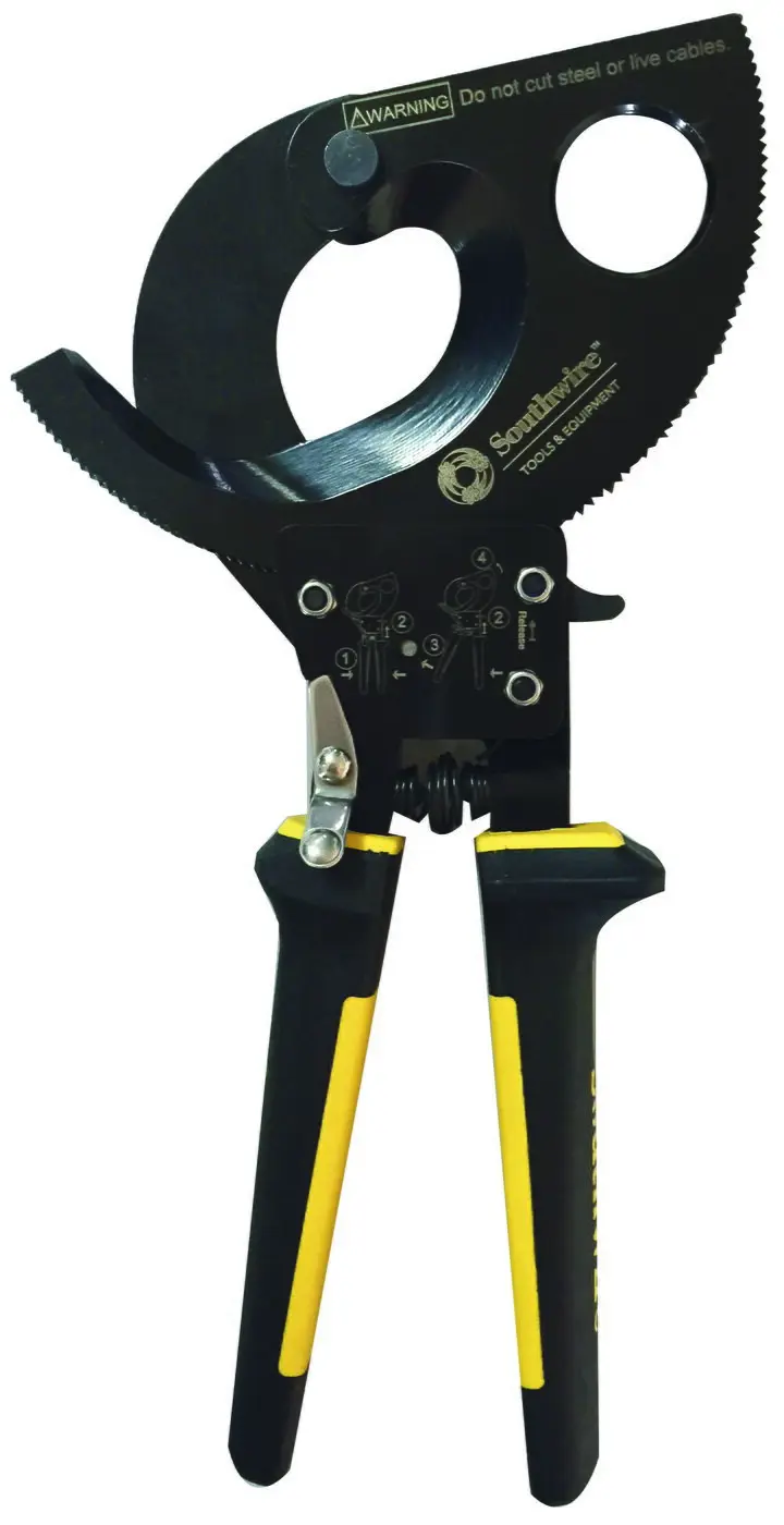 Southwire 582777 Ratcheting Wire/Cable Cutter, 750 to 1000 kcmil Cable/Wire, 9 in OAL