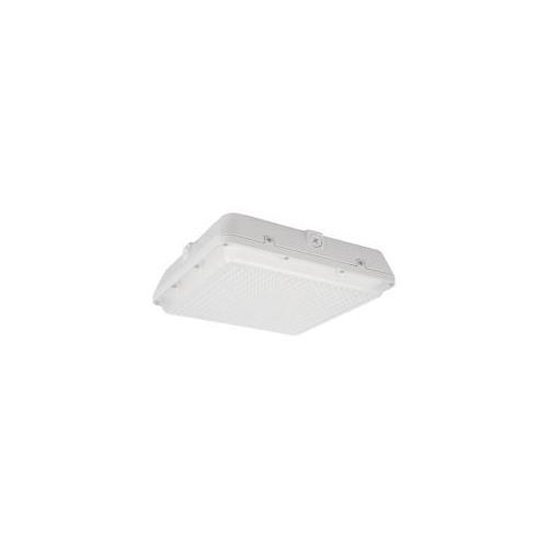 Sylvania CANOPY2A/035UNVD850/12S5/WH/60417 Type V Distribution Dimmable Square Canopy Luminaire, 35 W Fixture, 120 to 277 VAC, White Painted Housing