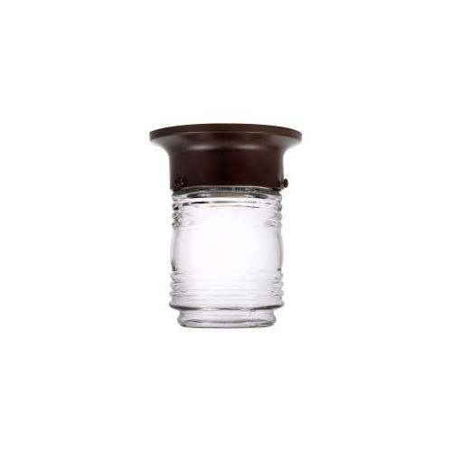 Sylvania JELLYJARFLUSH/UNV/120/BL/VID/60027 Plymouth Standard Jelly Jar Fixture, 120 to 277 VAC, Matte Black Housing