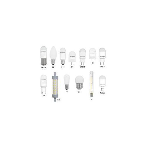 Sylvania UltraLED™ LED1S6830BL/74671 Non-Dimmable Specialty Lamp, 1 W, 5 W Incandescent Equivalent, E12 Lamp Base, S6 Shape, 120 V AC