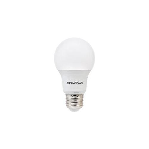 Sylvania LED6A19F82710YVRP/74076 Contractor Series Non-Dimmable A-Line LED Lamp, 6 W, 40 W Incandescent Equivalent, E26 Lamp, A19 Shape, 450 Lumens