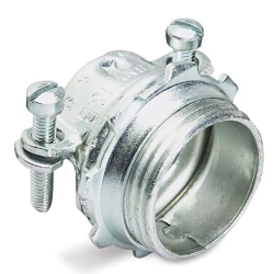 Thomas & Betts T&B® 3302-C 2-Screw Non-Insulated Cable Connector, 1/2 in Trade, 0.25 to 0.59 in Cable Openings, Steel, Zinc Plated