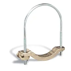 Blackburn E-Z Ground® 3904BU Non-Insulated Water Pipe Grounding Clamp, 4 to 4/0 AWG Conductor, Bronze