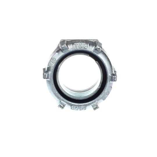 Thomas & Betts 5236 Non-Insulated Straight Conduit Connector, 1-1/2 in Trade, Steel, Chromate Coated/Electro-Zinc Plated
