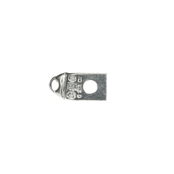 Color-Keyed 54134UB 54100 1-Hole Non-Insulated Compression Lug Connector With Peep Hole, 6 AWG Copper Conductor, Die Code: 24, #10 Stud, Copper