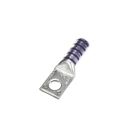 Color-Keyed 54970BE 54900 1-Hole Non-Insulated Compression Lug, 4/0 AWG Copper/Stranded Conductor, Die Code: 54, 1/2 in Stud, Copper