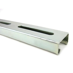 Superstrut A1200S-10 A Series Slotted Metal Channel, 10 ft L 1-5/8 in W 1-5/8 in D 12 ga THK, Steel, Gold, Domestic