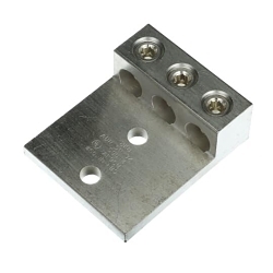 Blackburn ADR50-32 Type ADR-ALCUL Dual Rated Mechanical Connector, 4 AWG to 500 kcmil Aluminum/Stranded Copper Conductor, 1/2 in Stud, 2 Bolt Holes, Aluminum