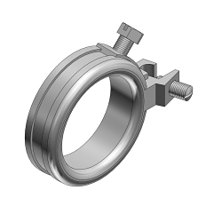 Thomas & Betts Blackjack® BG250-14-20 Grounding Bushing, 2-1/2 in Trade, 14 AWG Wire Min, 2/0 AWG Wire Max, 3.148 in Dia, Malleable Iron
