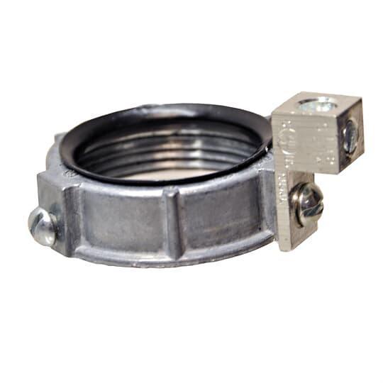 Steel City BG806A Insulated Grounding Bushing With Aluminum Lug, 2 in Trade, 14 AWG Wire Min, 2 AWG Wire Max, Die Cast Zinc