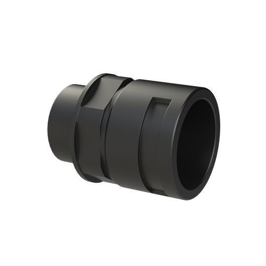 PMAFIX BVND-M406GT Reinforced Straight Conduit Connector With Universal Safety Clip, NW36 Trade, M40x1.5 Cable Openings, For Use With PMAFLEX®, PMAFLEX® Pro, PMA Smart Line and Nylon Flexible Conduits, Polyamide 6