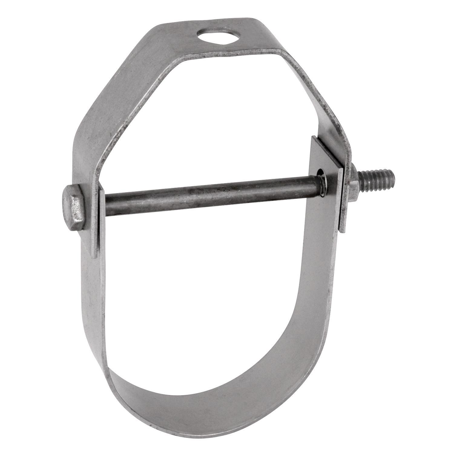Superstrut C710-3EG C-710 Adjustable Clevis Hanger, 3 in Pipe, 1/2 in Rod, 1130 lb Load, Carbon Steel, Electro-Galvanized