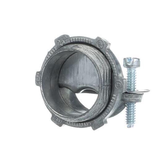 Iberville Steel City® CI808 2-Screw Cable Connector, 1 in Trade, 0.5 to 1.04 in Cable Openings, Zinc Alloy