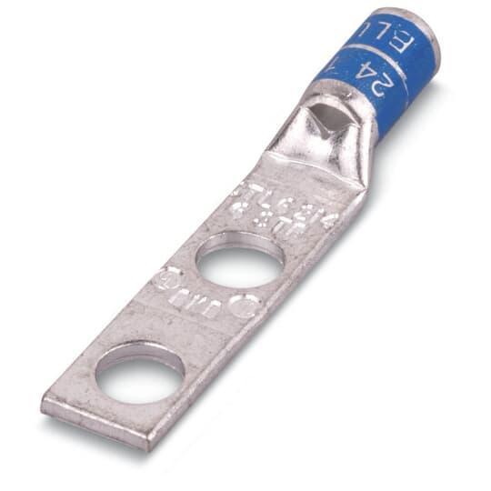 Blackburn Color-Keyed® CTL3002 2-Hole Compression Lug, 300 kcmil Flexible/Stranded Copper Conductor, 1/2 in Stud, Copper