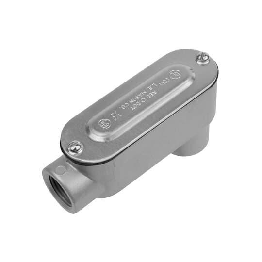 Red Dot D-Pak™ DALB-10-CG A Series Type LB Conduit Body With Cover, Gasket, 4 in Hub, 366 cu-in Capacity, Die Cast Aluminum