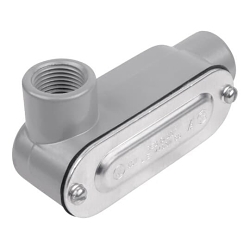 Red Dot DALL-2-CG A Series Type LL Conduit Body With Cover, Gasket, 3/4 in Hub, 7.3 cu-in Capacity, Die Cast Aluminum