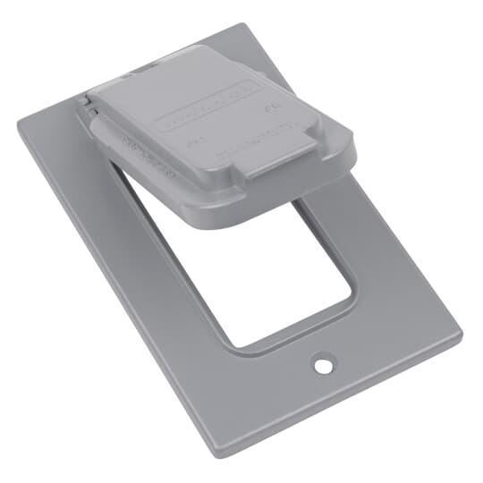 Red Dot DCCGV-BR Weatherproof Receptacle Cover, 4-9/16 in L x 2-13/16 in W, Die-Cast Aluminum