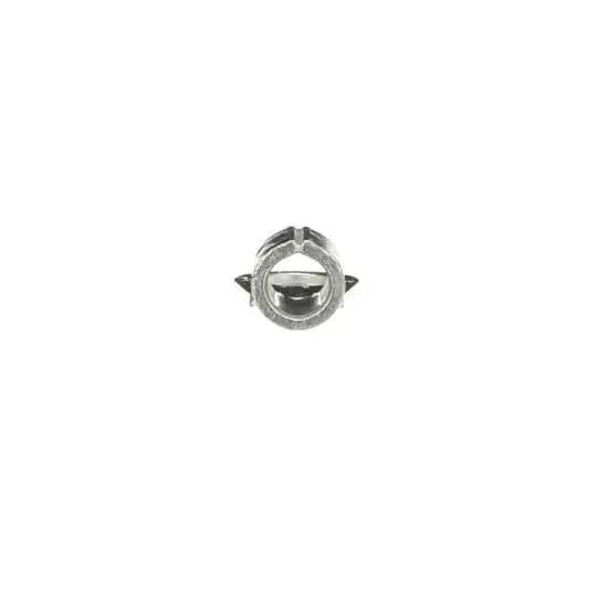 Sta-Kon F4-38 F Series Non-Insulated Ring Terminal, 4 AWG Conductor, 1.35 in L, Brazed Seam/Serrated Barrel, Copper, Metallic
