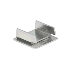 Kindorf G-967 Blank End Cap, 1.548 in L x 1.312 in W, For Use With 1-1/2 in D Channel, Steel, Galv-Krom