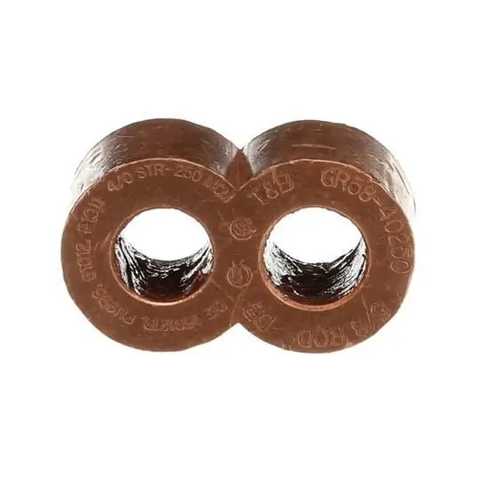 Blackburn E-Z Ground® GR58-40250 Compression Ground Rod Tap Connector, 3/0 AWG Min Run/Tap, 250 kcmil Max Run/Tap, 5/8 in Rod, Figure 8 Shape, Copper