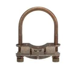 Blackburn E-Z Ground® GUV2025 Type GUV Non-Insulated U-Bolt Grounding Clamp, 2 to 2-3/8 in Rod, 2/0 AWG to 250 kcmil Conductor, Copper