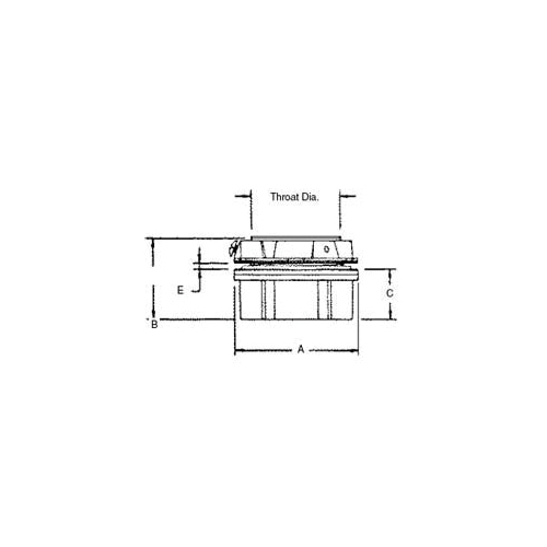 Thomas & Betts H075GRCP Grounding Hub With Thermoplastic Insulated Throat, 3/4 in Trade, Zinc