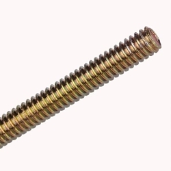 Kindorf H-193-1/2-10 H193 Continuous Right Handed Threaded Hanger Rod, 1/2-13 Thread, 10 ft OAL, Steel, Galv-Krom®