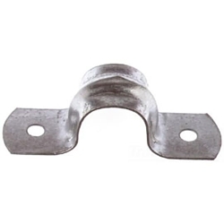 Steel City HS-901 2-Hole Pipe Strap, 1/2 in, For Use With Rigid/IMC Conduits, Steel, Zinc Plated
