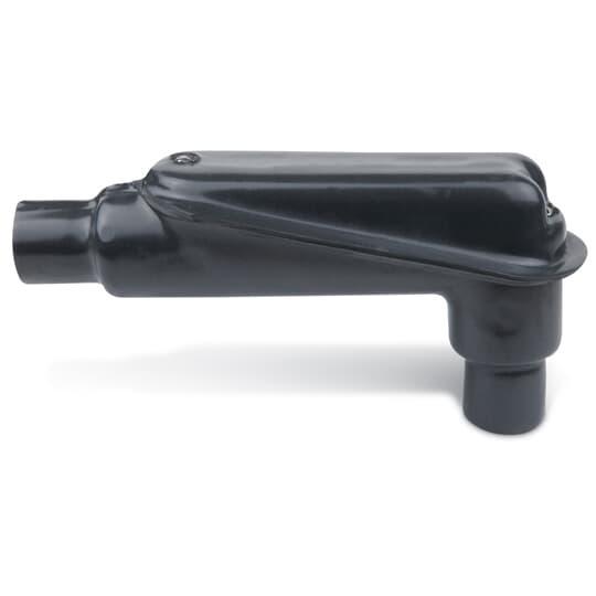 OCAL-BLUE® LBD10900-G Double Coated Conduit Pulling Elbow With Pressure Sealing Sleeves Seal Connection, 4 in Trade, 90 deg, Iron, PVC Coated