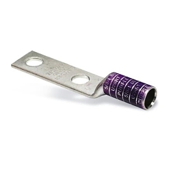 Blackburn Color-Keyed® LCN600 2-Hole Compression Lug, 600 kcmil Flexible/Stranded Copper Conductor, 1/2 in Stud, Copper
