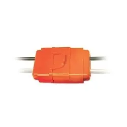 Sta-Kon LD2 LD Series Luminaire Disconnect Kit, 18 AWG Wire, 13.66 in OAL, 2 Ports, Orange