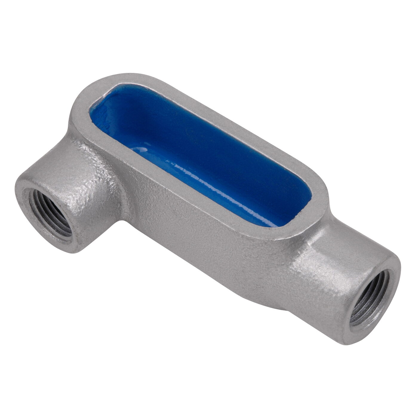 Thomas & Betts BlueKote® LR27 Type LR Conduit Body, 3/4 in Hub, Form 7 Form, 6.6 cu-in Capacity, Iron, Epoxy Powder Coated/Zinc Plated