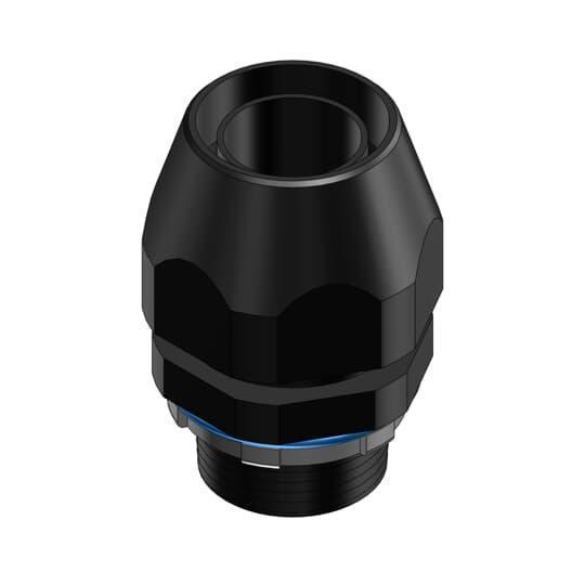 Thomas & Betts Plastic Bullet® LT200P Flexible Straight Conduit Connector, 2 in Trade, Thermoplastic