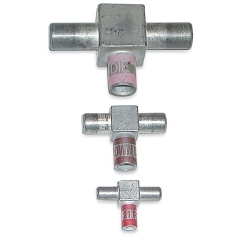 Color-Keyed M2D1210M-2 2-Load Male Motor Lead Pigtail Disconnect, 12 to 10 AWG Beryllium Copper Conductor, 0.37 in Stud, Copper