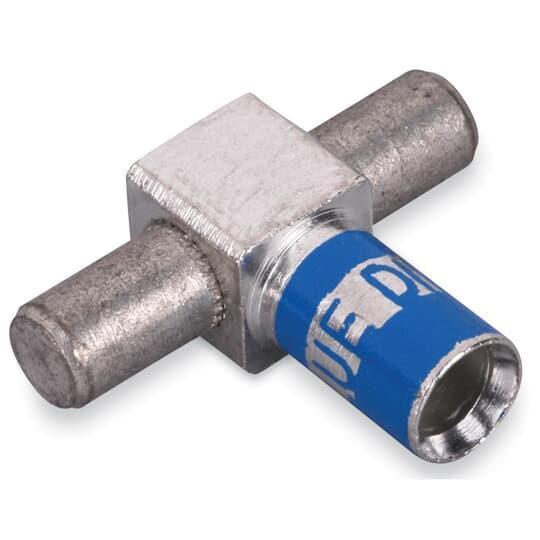 Color-Keyed M2D6M-1 2-Load Male Motor Lead Pigtail Disconnect, 6 AWG Beryllium Copper Conductor, Die Code: 24, 1/4 in Stud, Copper