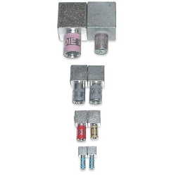 Color-Keyed MD6M-1 1-Load Male Motor Lead Pigtail Disconnect, 6 AWG Beryllium Copper Conductor, Die Code: 24, 1/4 in Stud, Copper