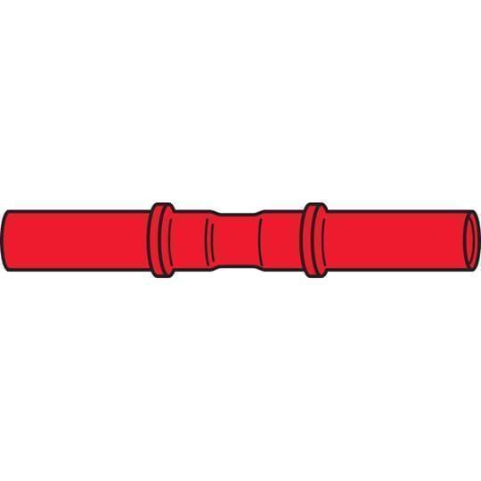 Sta-Kon RAA23 Nylon Insulated Aircraft Splice Connector, 22 to 18 AWG Conductor, 1.52 in L, Copper, Red
