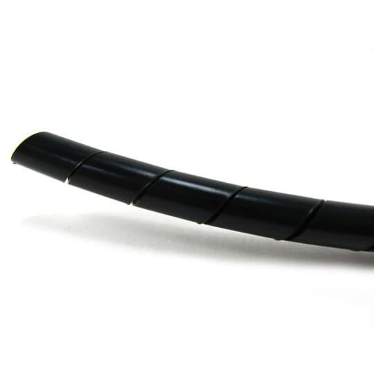 Ty-Rap Catamount® SRPE-187-0-C Weatherable Spiral Wrap, 0.187 in OD Dia x 100 ft L x 0.04 in THK, Polyethylene, Black