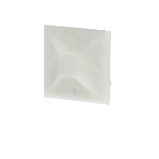 Ty-Rap TC150X150A Cable Tie Mounting Base, 4-Way, Adhesive/Threaded Mount, 0.19 in W Tie, Nylon/Polyamide 6.6, Natural