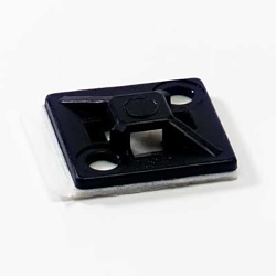 Ty-Rap TC344AX Cable Tie Mounting Base, 4-Way, Self-Adhesive Mount, 0.19 in W Tie, Nylon/Polyamide 6.6, Black