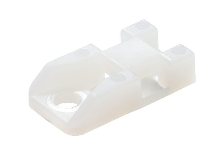 Ty-Rap TC826-TB 2-Directional Cable Tie Mounting Base, 2-Way, Threaded Mount, 0.19 in W Tie, Nylon/Polyamide 6.6, Natural
