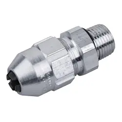 Thomas & Betts Silver Grip® TCF075-67AL TCF® Straight Tray/Cord Connector, 3/4 in Trade, 0.54 to 0.67 in Cable Openings, Copper-Free Aluminum