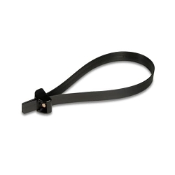 Deltec TYD5270M Cable Tie, 27 in L x 1/2 in W x 0.06 in THK, Acetal, Black