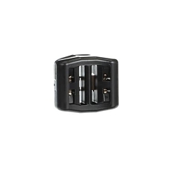Deltec TYD-LH Buckle Cable Tie Locking Head, 250 lb, 185 deg F Operating Temperature, Acetal, Black