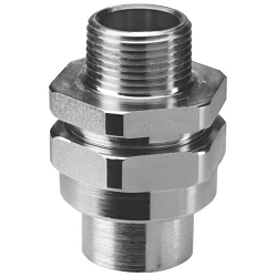 OCAL-BLUE® UNY105SA-G 3-Piece Dust-Ignitionproof Male Explosionproof Conduit Union, 1/2 in, Aluminum, PVC Coated