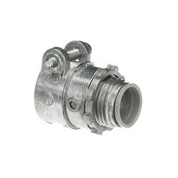 Steel City XC-870 Insulated Conduit Connector, 1/2 in Trade, 0.74 to 0.92 in Cable Openings, Die Cast Zinc