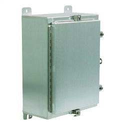 Wiegmann ALN4242010 ALN4 1-Door Welded Seam Enclosure, 20 in W 10 in D 24 in H, NEMA 3R/4/4X/12/13 NEMA Rating, Aluminum Alloy