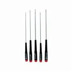 Wiha 26192 Precision Screwdriver Set, 5 Pieces, Chrome Vanadium Steel/Plastic Handle, Polished Chrome