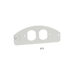 Wiremold 10DP Multi-Service Side Mount Device Mounting Plate, 6-1/8 in L x 2-5/16 in W x 1/16 in D, Steel