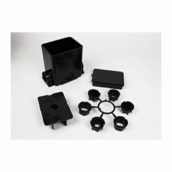 Wiremold Modulink 880MP Modulink 880MP Fully Adjustable Multiple Service Non-Metallic Floor Box, 50 to 100 cu-in Capacity, 1 Gangs, 1 Knockouts, 6 in L x 4-1/8 in W x 5-1/2 in H